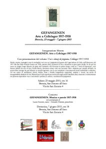Brescia mostra Gefangenen 23 maggio-7 giugno 2015